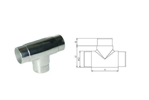 Flush Joiner Tee For Tube Φ43