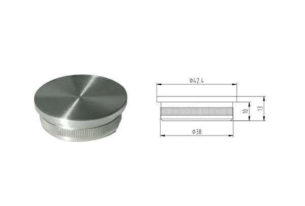 End Cap Flat Head For Tube Φ42.4