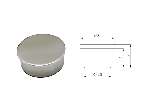 End Cap Flat For Tube Φ43