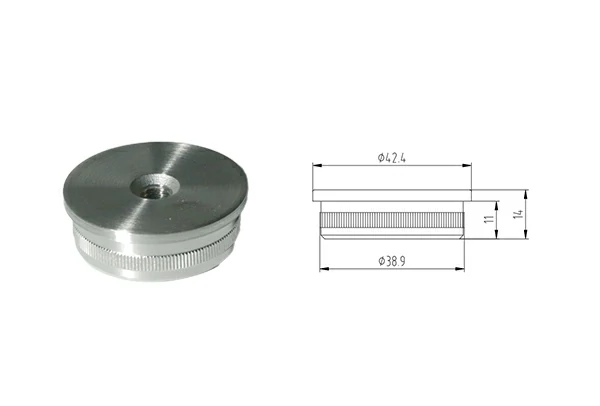 End Cap Flat Head For Tube Φ42.4