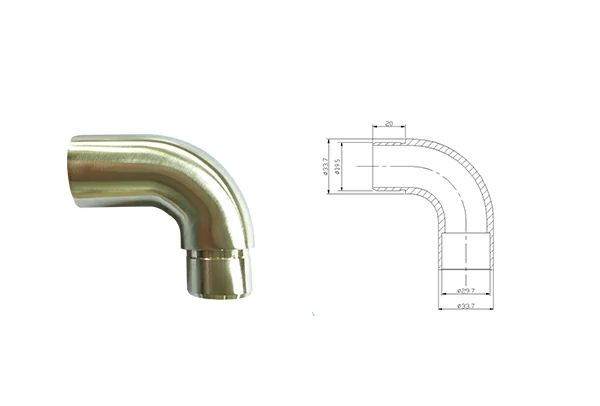 Flush Joiner 90° Radiused For Tube Φ33.7