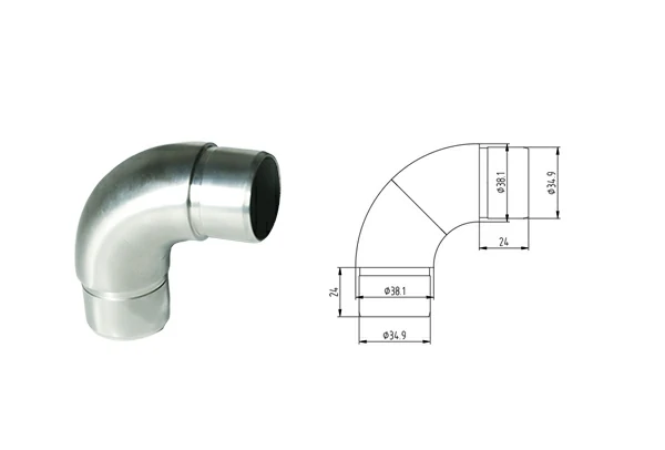 Flush Joiner 360° Rotatable For Tube Φ38.1